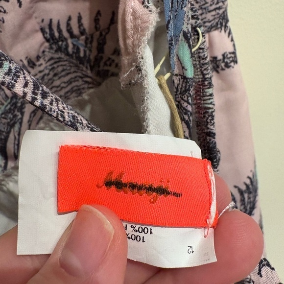 Anthropologie Maaji Aster Dress Red Pink Tropical Motif Size Large NWT - Picture 11 of 12